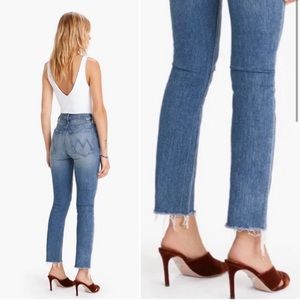 MOTHER The Pixie Dazzler Ankle Fray Jeans